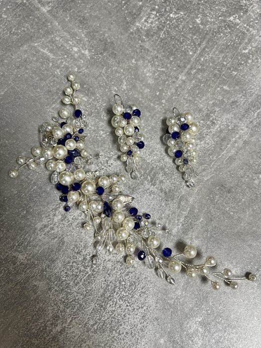 Гілочка у волосся і сережки ручної роботи