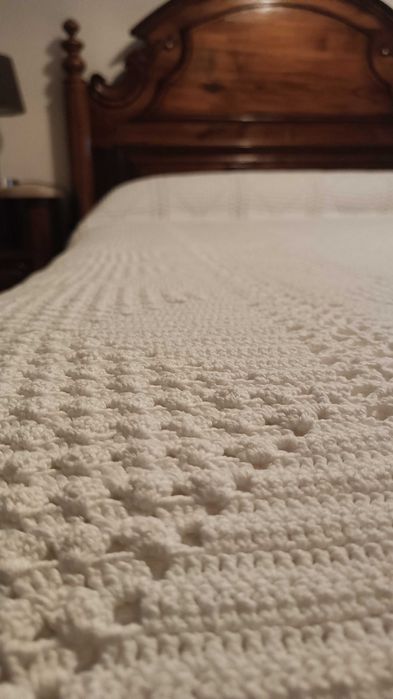 Colcha de Renda feita mão