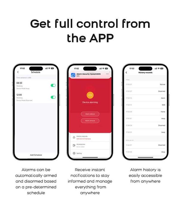 System Alarmowy PGST 4G WiFi Tuya Smart Life Alarm do garażu i domu