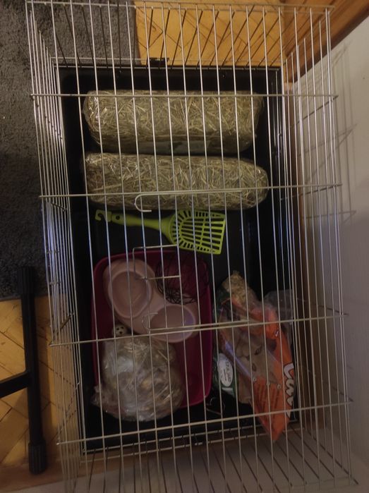 Klatka dla świnki morskiej, królika+ akcesoria