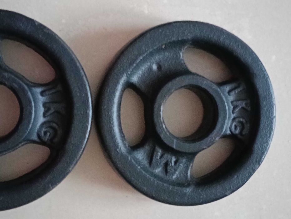 Żeliwne talerze do sztangi Ciężarki Obciążniki 1 kg