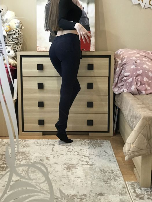 Темно-сині джинси з утепленням