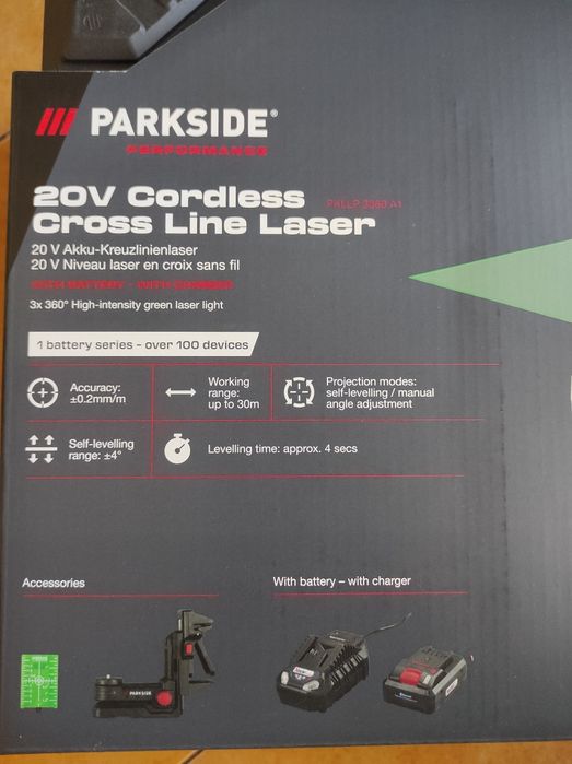 ПРОФЕСІЙНИЙ лазерний рівень НІМЕЧЧИНА Parkside PKLLP 3360 A1 лазер