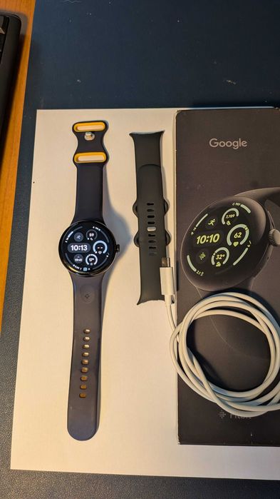 Google Pixel Watch 3 45mm – Matte Black (Como Novo + Extras)