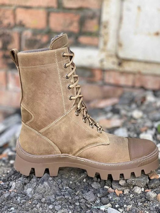 Зимові тактичні військові берці 40-46р койот/чорний чоловічі берці