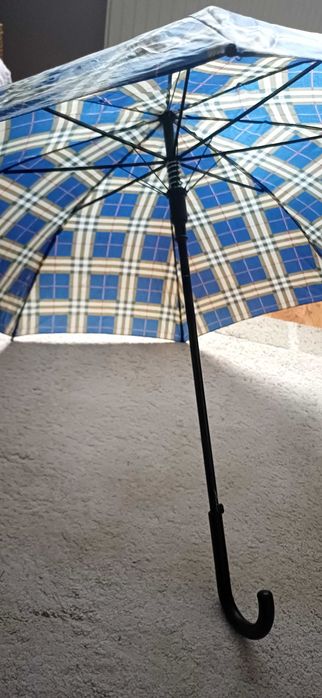 Parasol w kratę  automat z rączką