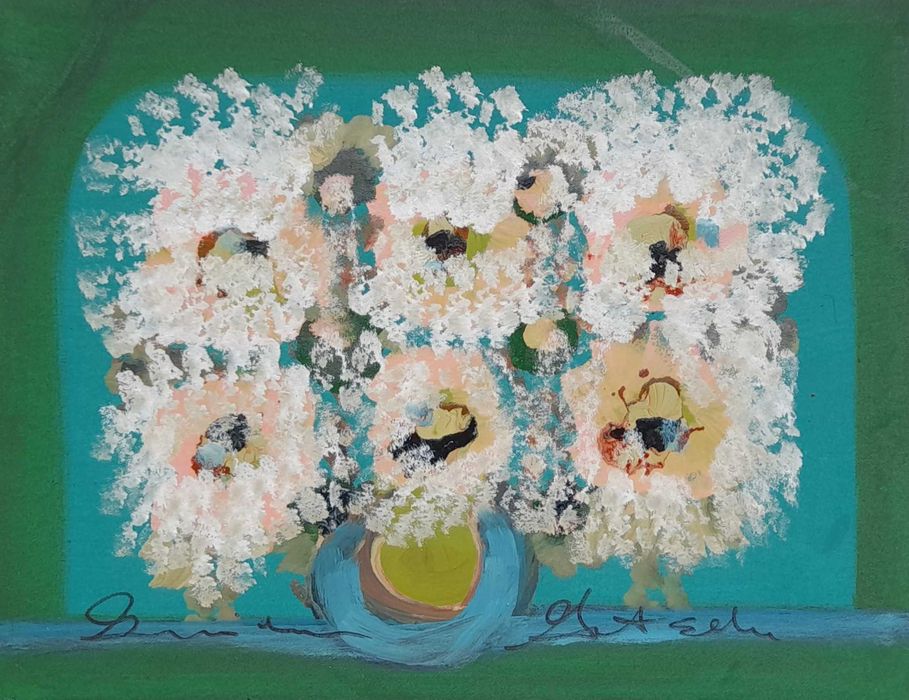 „Kwiaty”, 43x33cm, 0732 GM, Leon Maciej Matschay