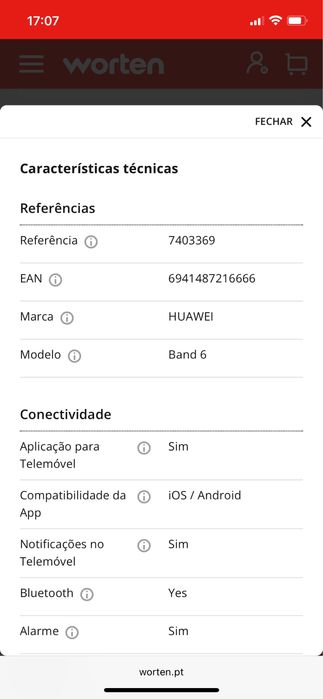 Smart Watch Huawei Band 6