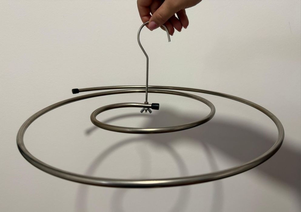 Varal espiral em aço inoxidável