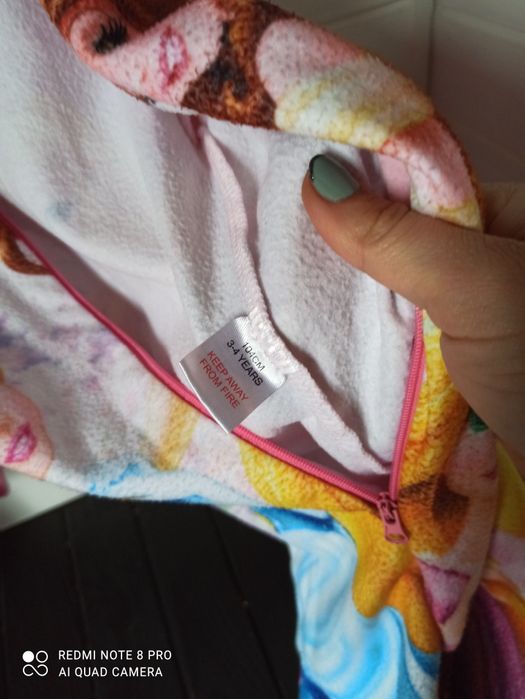 Флісовий кігурумі піжама комбінезон принцеси Дісней 2-3 роки