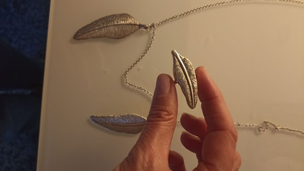 Conjunto de fio e anel prata TOUS