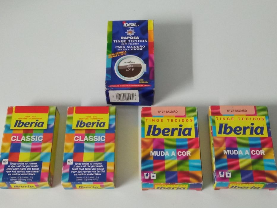 Tinta e fixador para tingimento de roupa - Marca Ideal/Ibéria