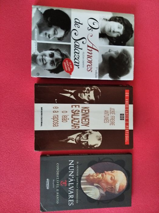 Livros sobre Salazar, Kennedy, Spínola, Cavaco Silva (biografias)