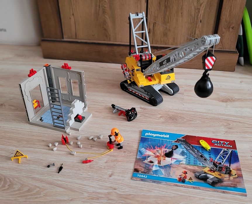 Koparka linowa z elementami konstrukcyjnymi Playmobil