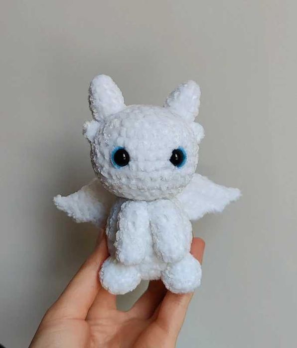Light Fury (Modelo 1) em Crochet | Amigurumi
