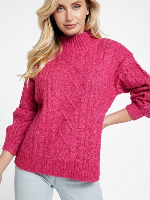 Guess 42 Xl Różowy Sweter Damski Tammy Q3Br23Z330 D1846