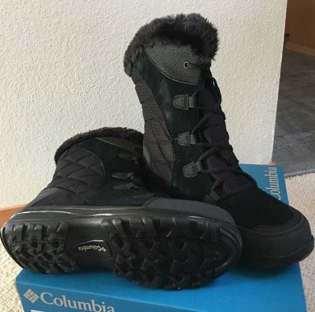 Зимние черные ботинки сапоги Columbia Minx-Mid Omni-Heat. 39р, 25см.