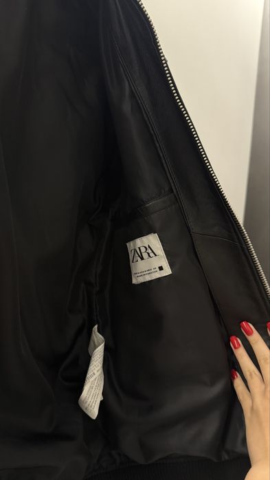 Кожаная куртка чоловіча Zara шкіра натуральна