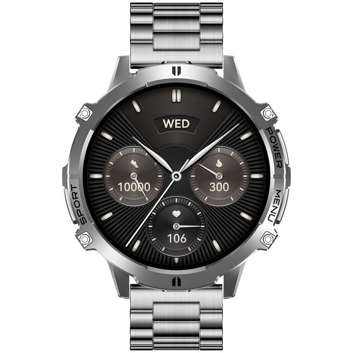 smartwatch gravity grafitowy pasek + bransoleta gt42-4