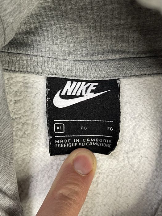 Nike кофта толстовка XL размер балахон серая
