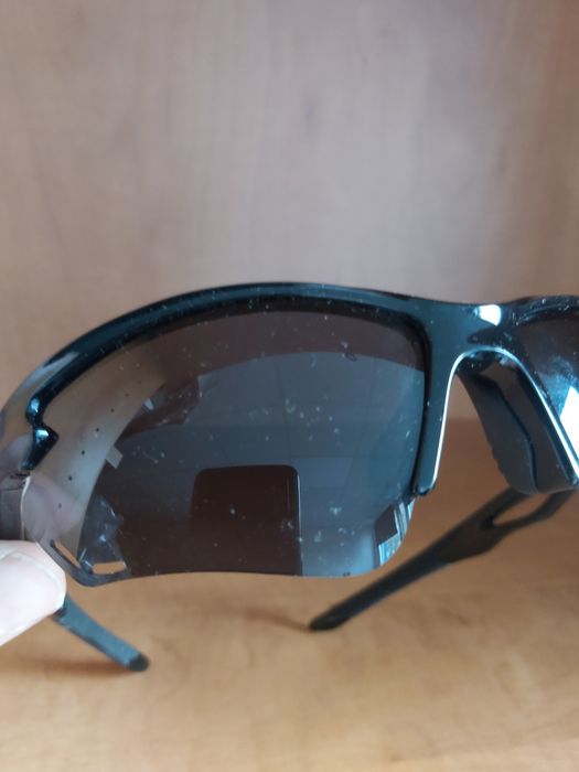 Okulary polaryzujące czarne rower biegi komplet