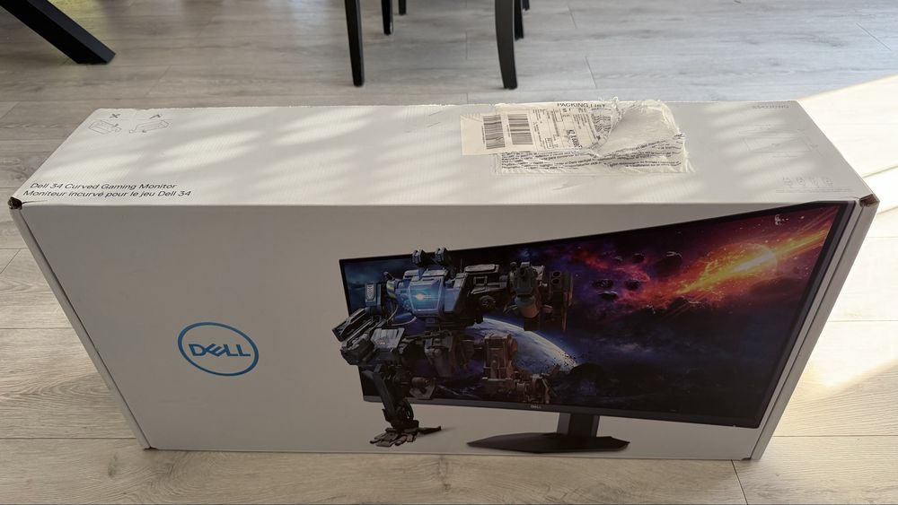 DELL S3422DWG 34” UWQHD 144Hz Curved Gaming Monitor | Karton | Stan bardzo dobry