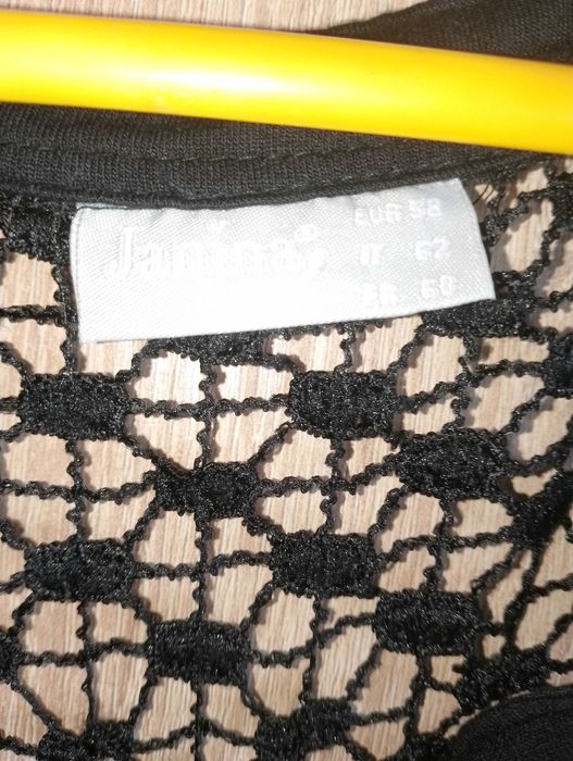 Piękna czarna mega duża tunika damska r. 58 plus size