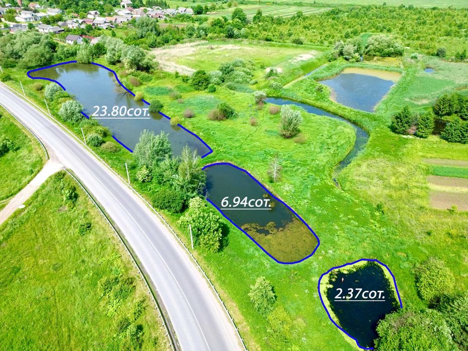 Унікальна ділянка 2.2 га. з ставками на Прикарпатті!