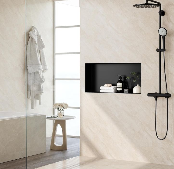 Neodrain wnęka / półka ścienna Stal nierdzewna czarna 60x30 cm