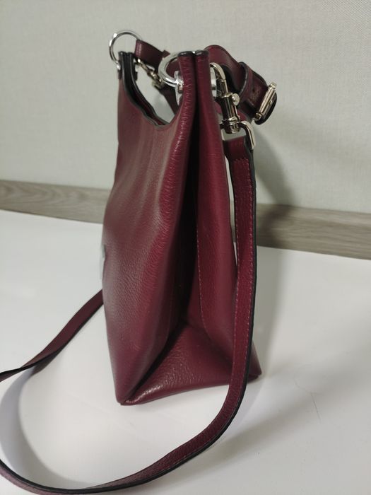 Вишнева шкіряна сумка Mulberry