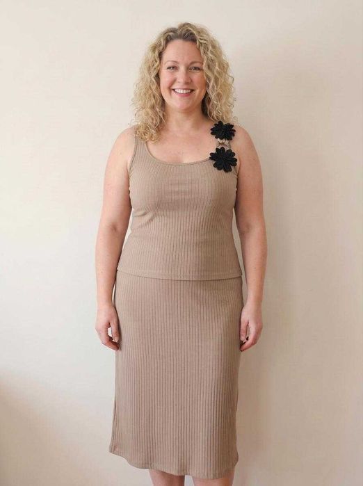 Spódnica midi plus top