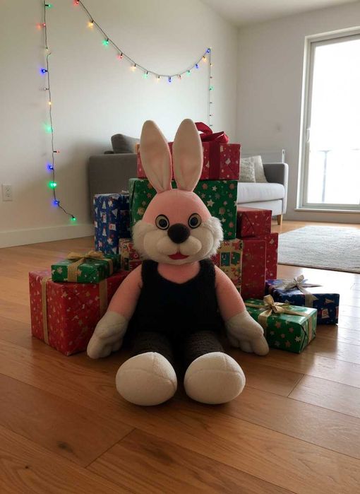 Величезний Рожевий Заєць (1 метр!) — Шикарний подарунок під ялинку