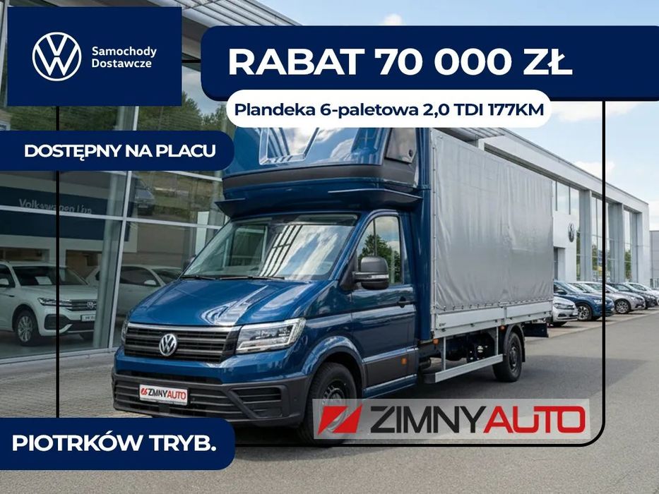 Volkswagen Crafter 35  Plandeka 6-paletowa 2,0 TDI 177KM skrzynia manualna 6-biegów Dostępny!
