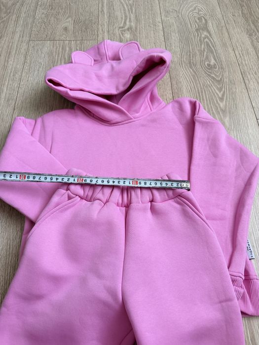 Zara костюм 98 104 комплект худі джогери осінь весна 3 4 роки теплий утеплений з вушками куртка безрукавка комбінезон