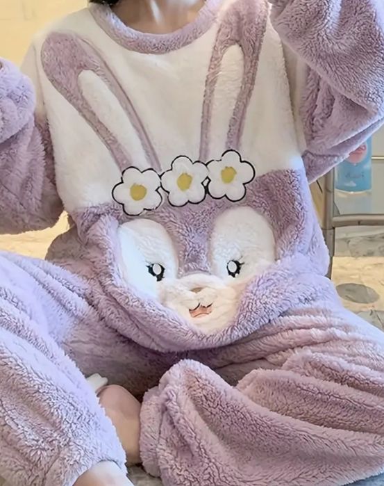 Піжама жіноча тепла з зайцем   XL 1 шт
