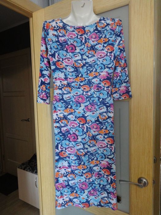 Красивое цветное нарядное вискозное платье для беременных 44 46 S M