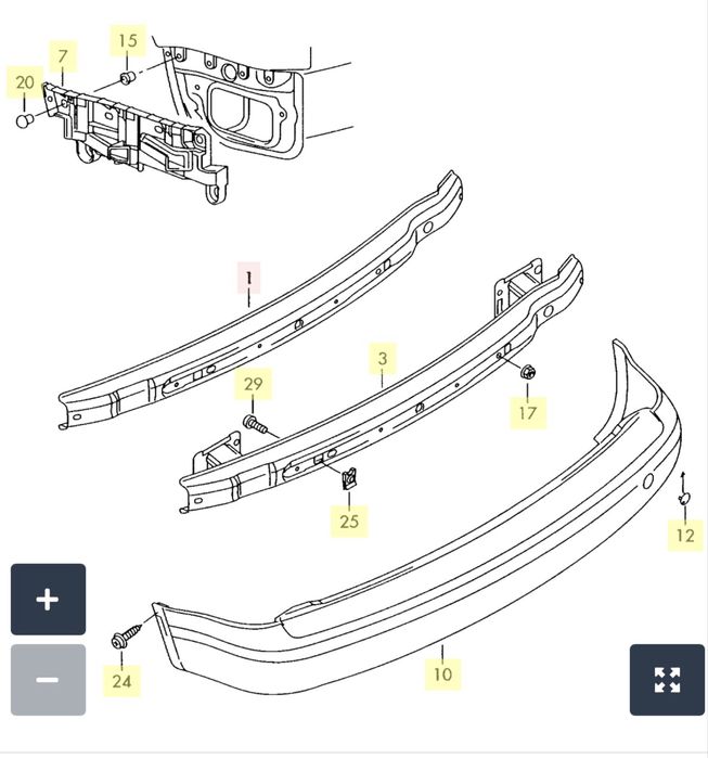 Vw caddy бампер задній
