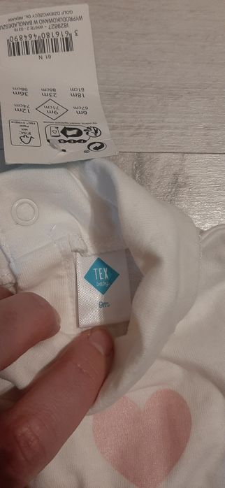 Nowe Bluzki długi rękaw na jesień bawełna kotek Meow r.6-9 mcy r.68-74