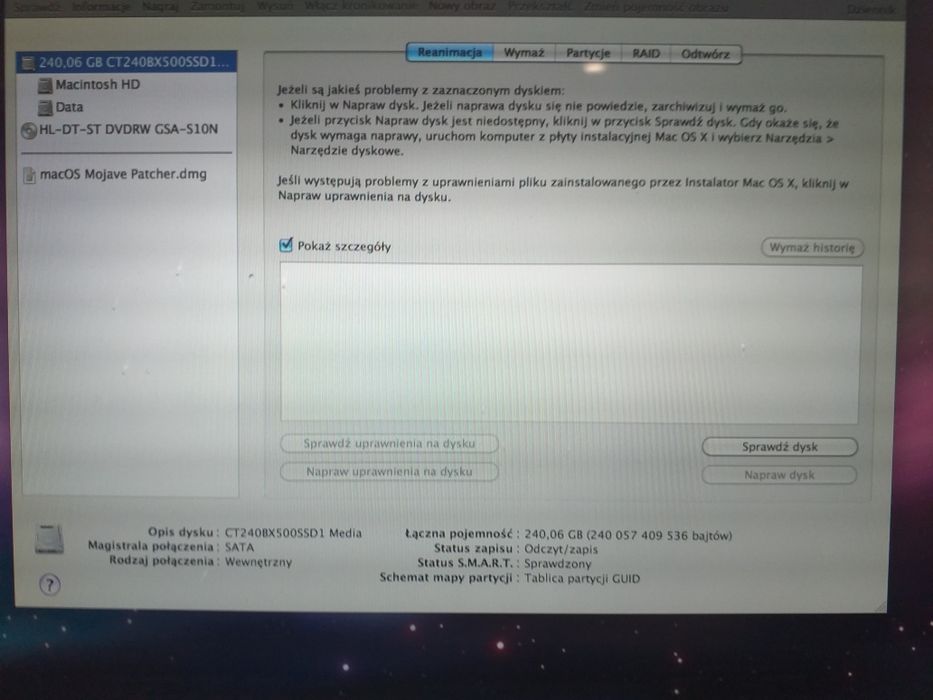 Laptop Macbook Pro 3.1, dysk SSD 240 Gb.
