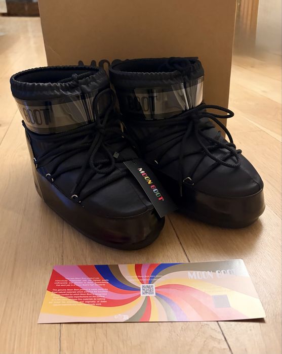 Śniegowce Moon Boot Icon Low Nylon Czarne Glance