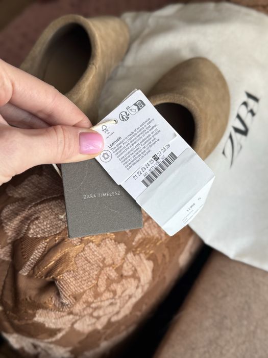 Шкіряні балетки zara 26
