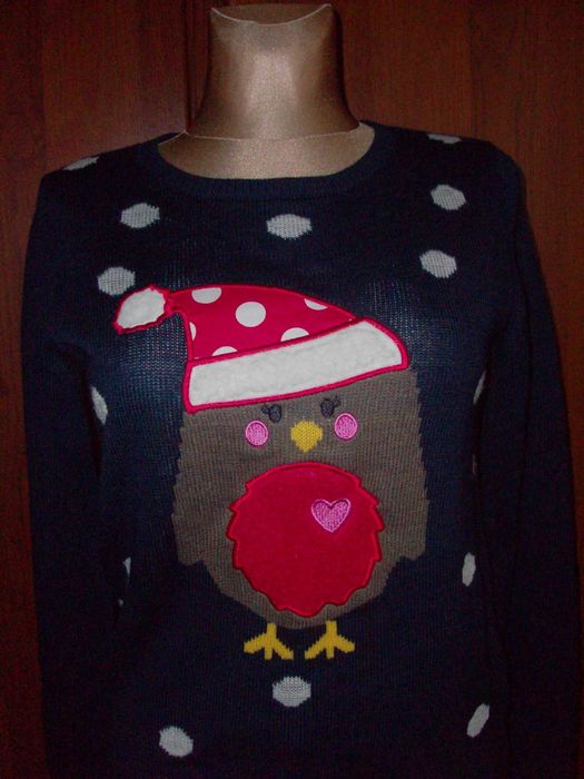 Sweter świąteczny R.S 36,38 granatowy