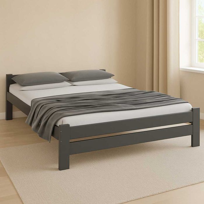 GRUBE Solidne Łóżko sosnowe drewniane Kolory Materace