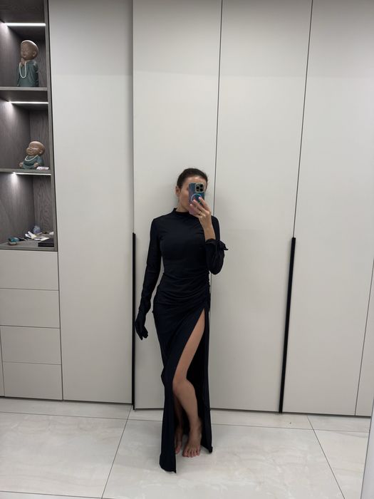 Платье La Mare с перчатками.  Можно на Платье на беременную