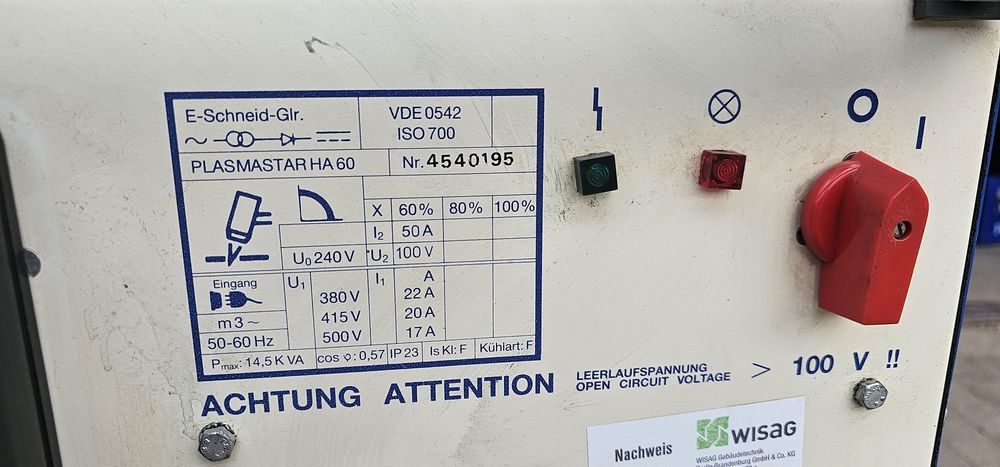 Plasmastar HA 60 plasma plazma do cięcia chłodzona cieczą