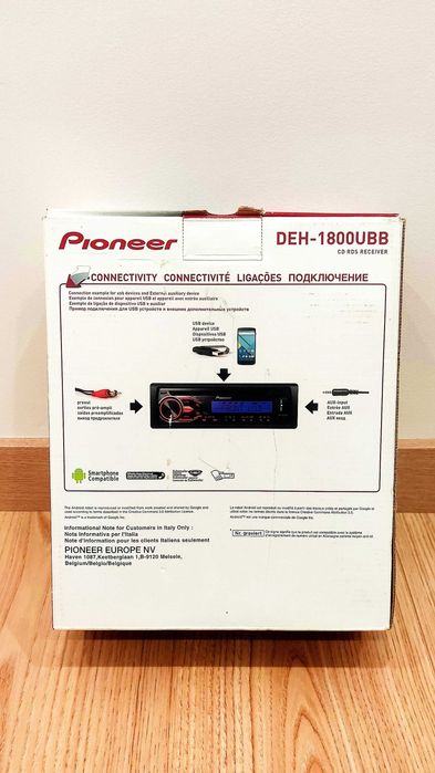 Auto Rádio Pioneer DEH-1800UB - Como Novo! C/ Caixa e Manuais Originai