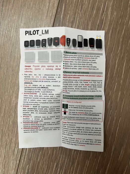 2x Pilot do bramy Proxima MINI – zamiennik LiftMaster / Chamberlain 433 MHz
