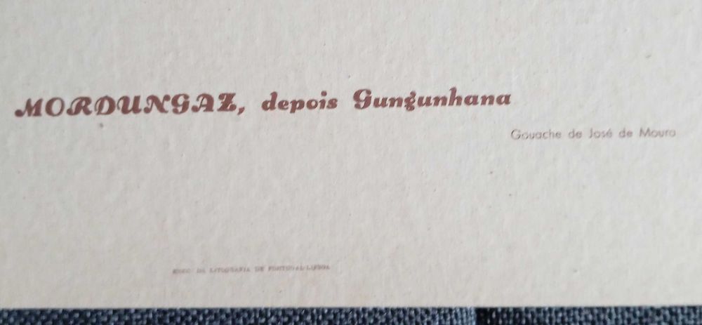 Litografia de Gungunhana Leão de Gaza