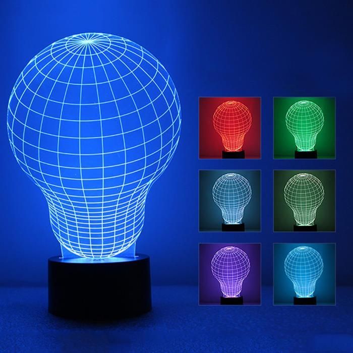 NOVO! Iluminação Acrílico LED Efeito 3D - Acrylic 3D Illusion Lamp LED