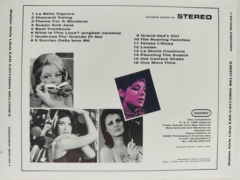 Italian Girls Like Ear-Catching Melodies various rock jazz pop UNIKAT